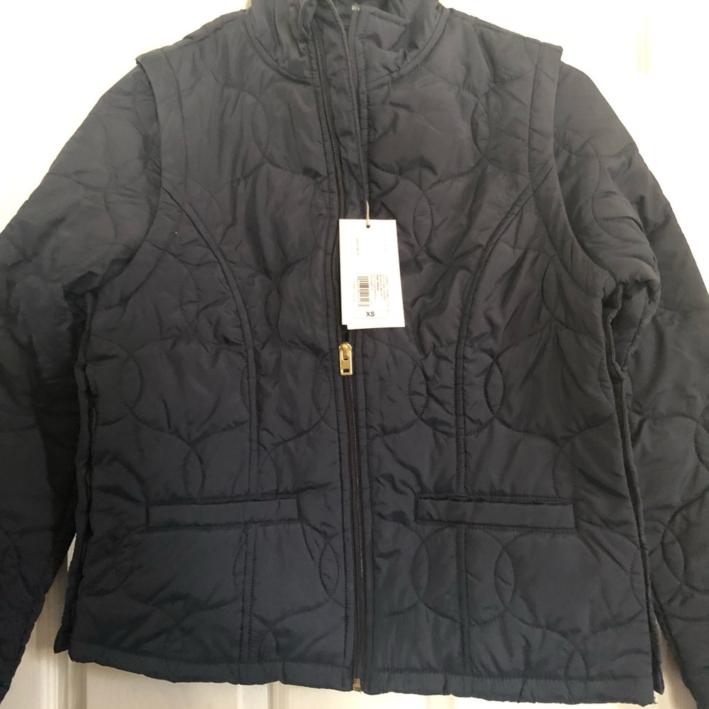 Navy Quilted Jacket